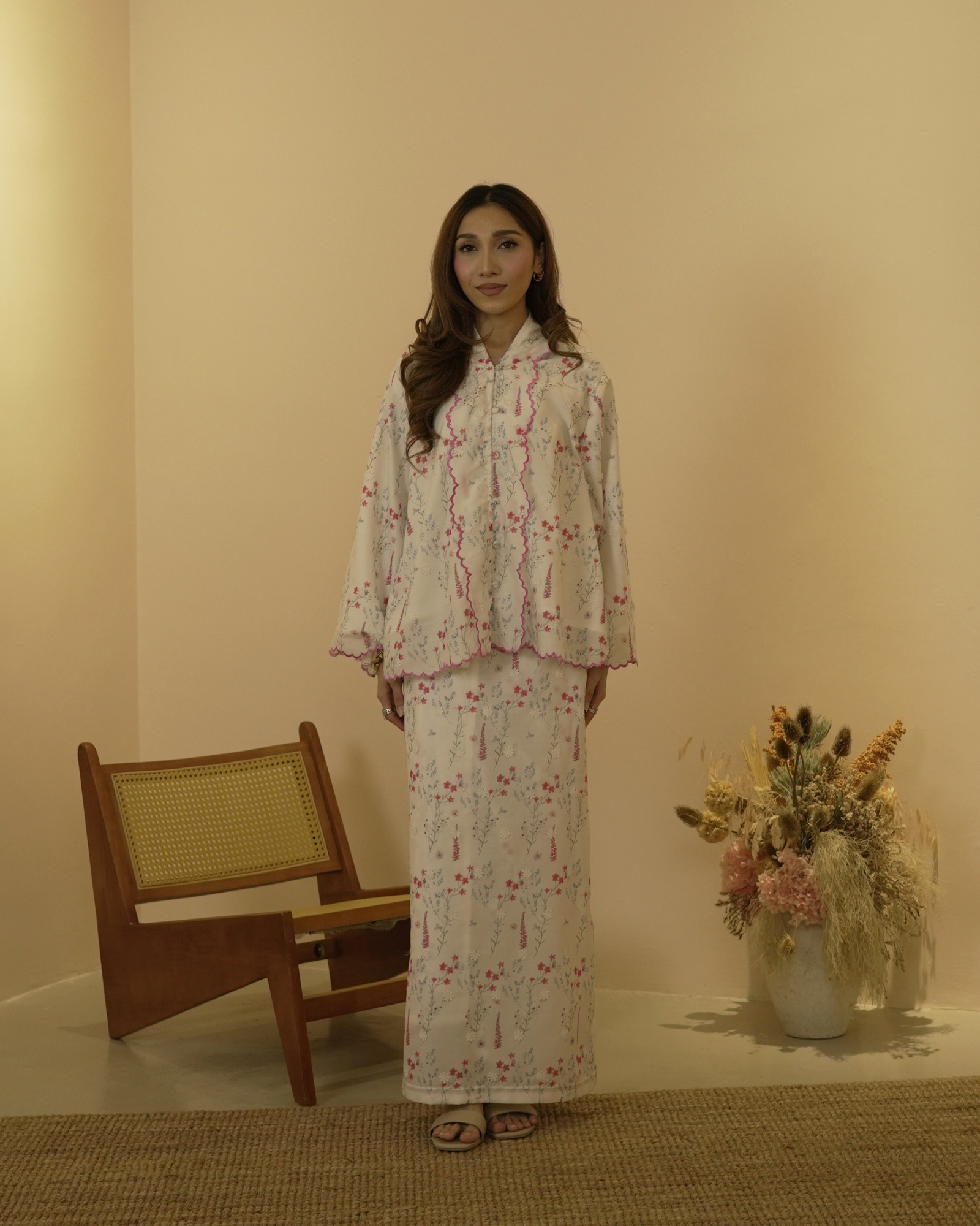 Qaseh Cotton in Pink Florals