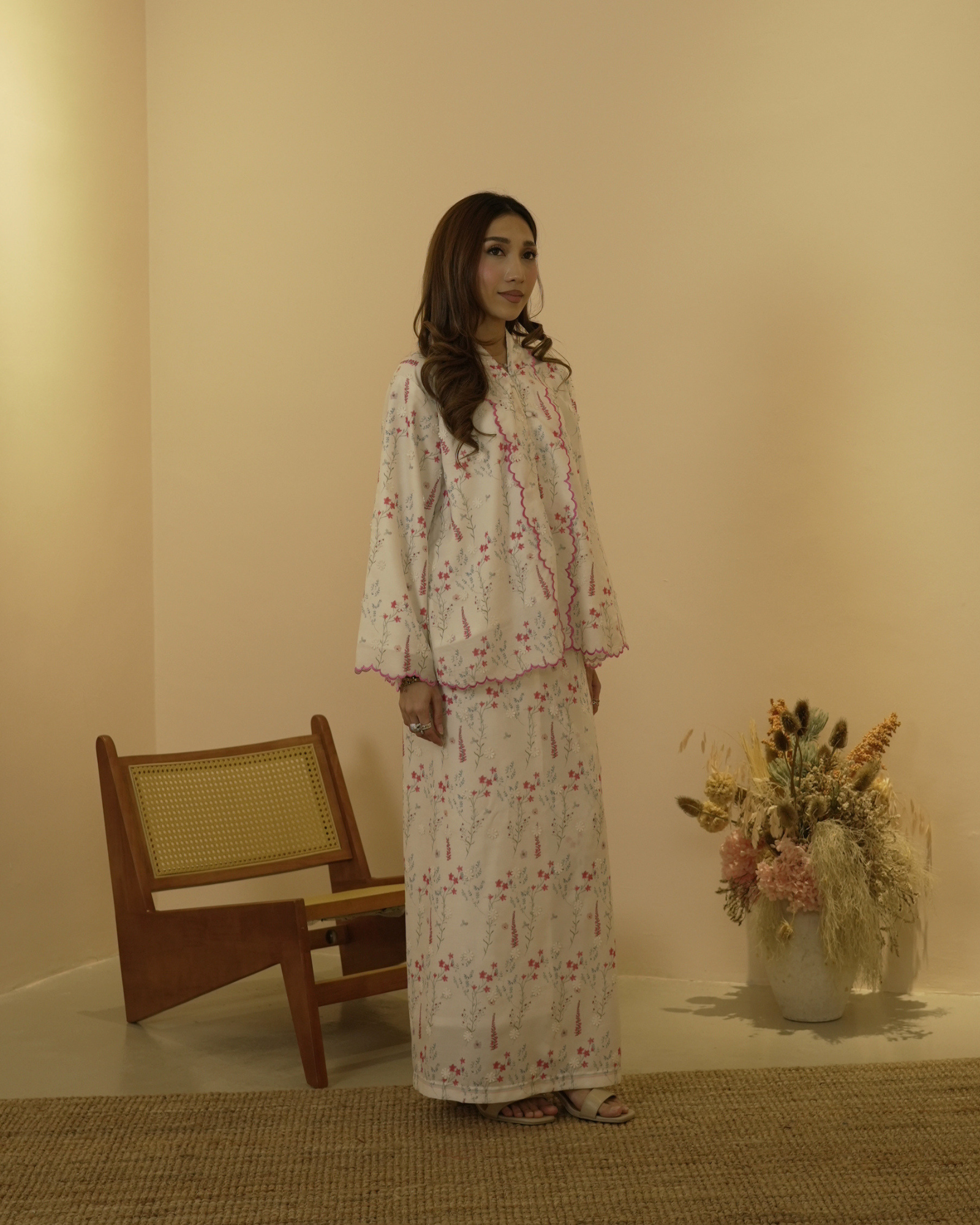 Qaseh Cotton in Pink Florals