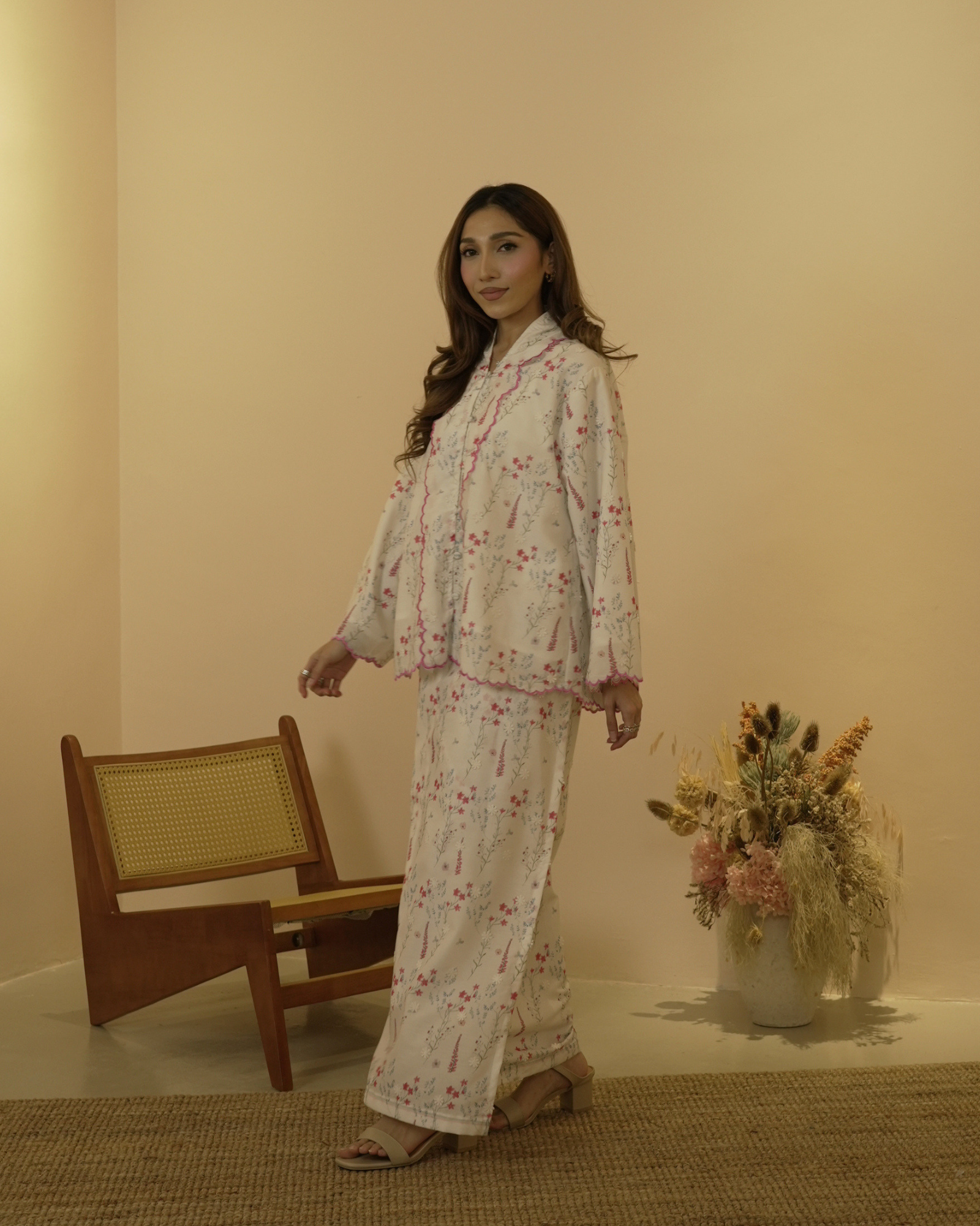 Qaseh Cotton in Pink Florals