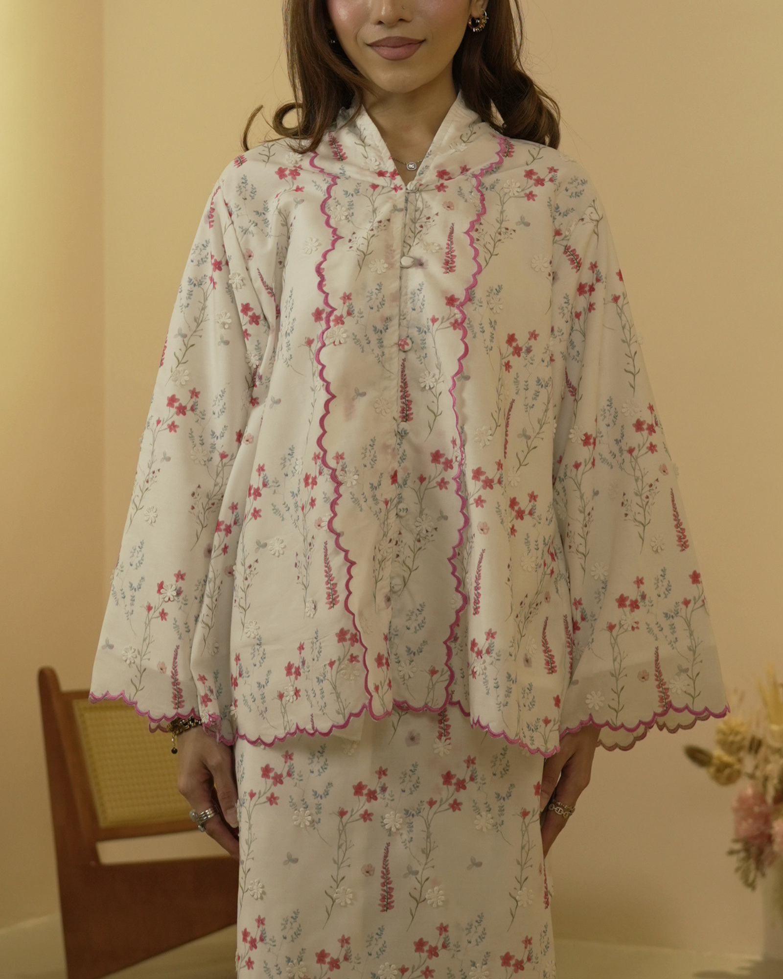 Qaseh Cotton in Pink Florals