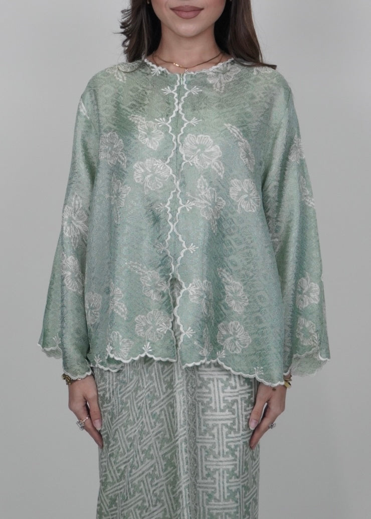 Qayla Hibiscus in Mint Green