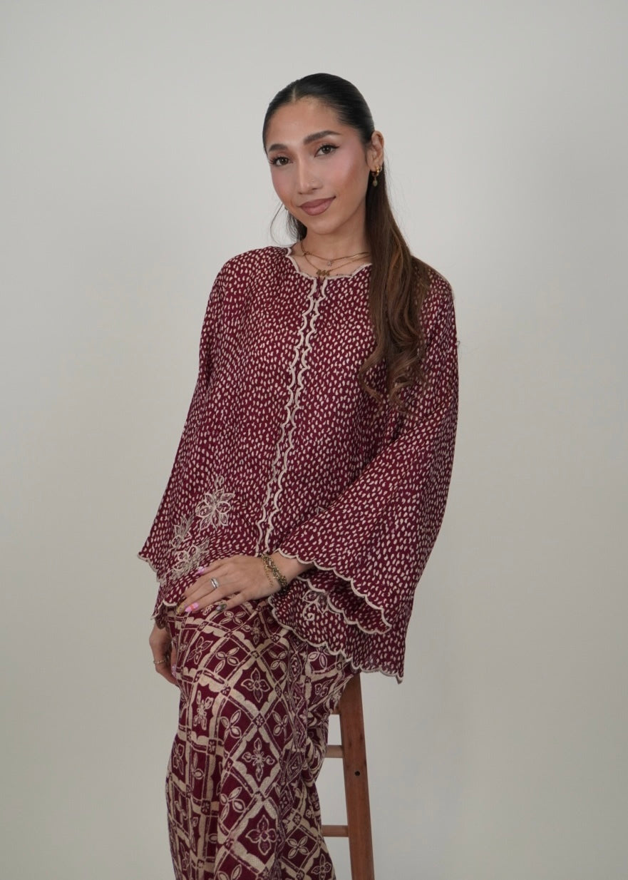 Qayla in Dark Red