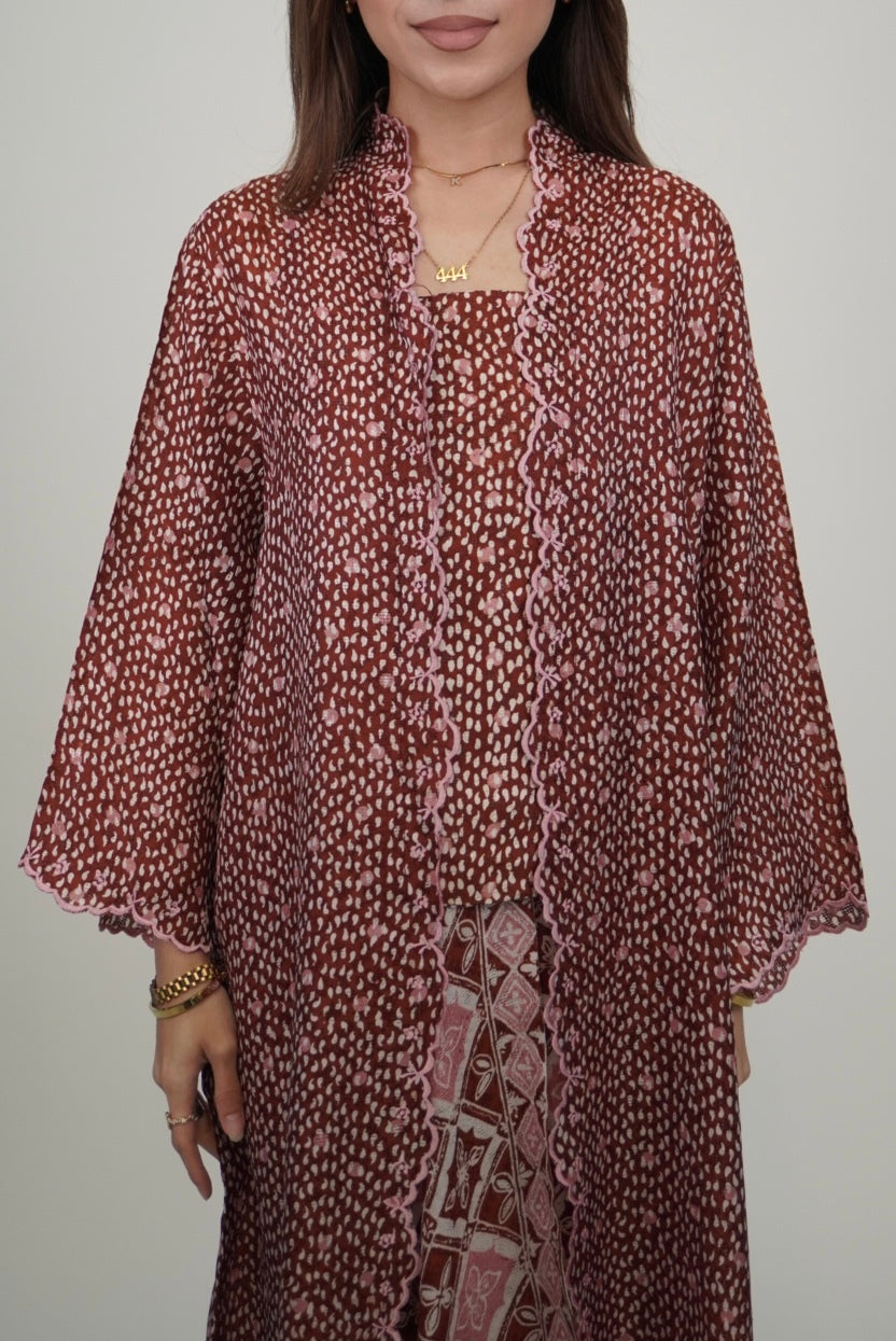 Kuntum Long in Dark Red