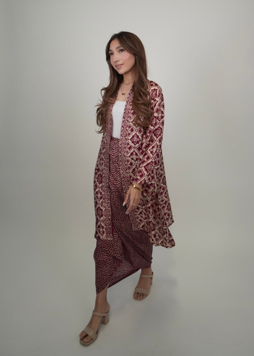 Salina Outerwear In Dark Red