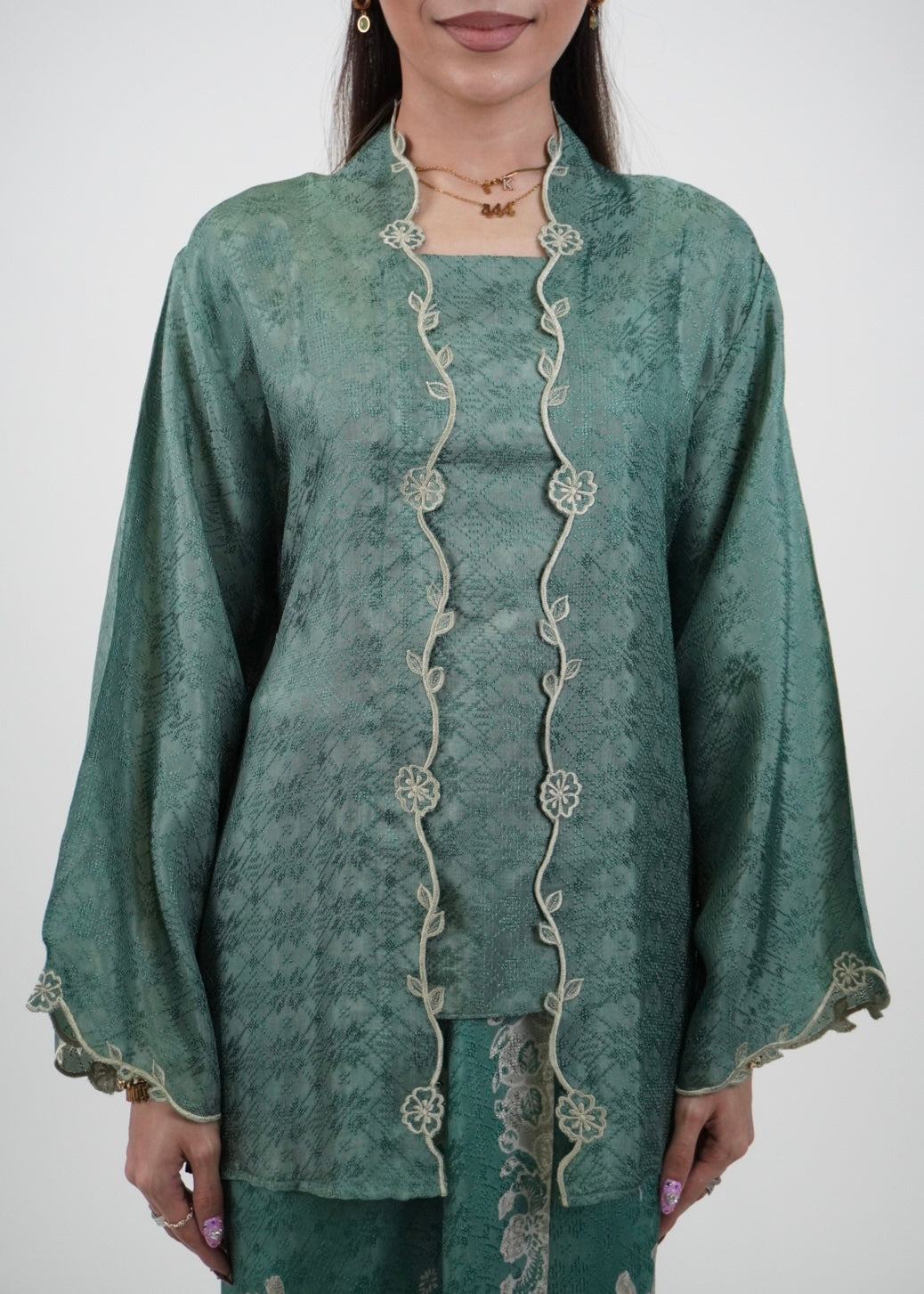 Ikat Kuntum in Sea Green